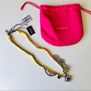JUICY COUTURE Braided Thread Rhinestone Necklace